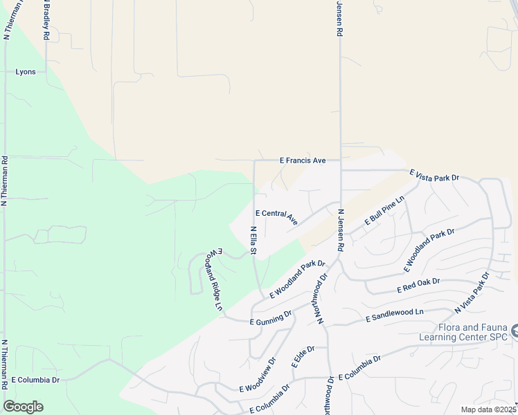 map of restaurants, bars, coffee shops, grocery stores, and more near 6169 North Ella Street in Spokane