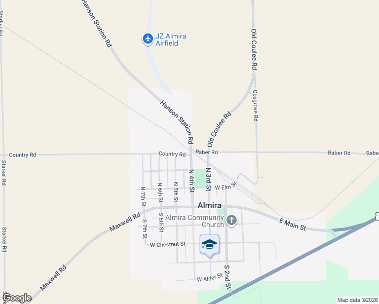 map of restaurants, bars, coffee shops, grocery stores, and more near 201-213 N 4th St in Almira