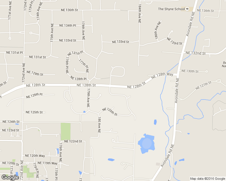 map of restaurants, bars, coffee shops, grocery stores, and more near 12714 181st Avenue Northeast in Redmond