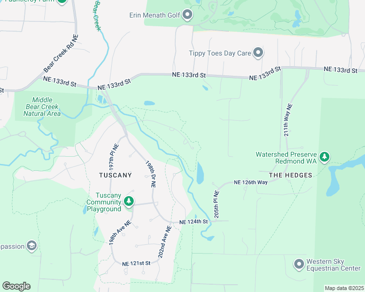 map of restaurants, bars, coffee shops, grocery stores, and more near 19965 Northeast 129th Street in Woodinville