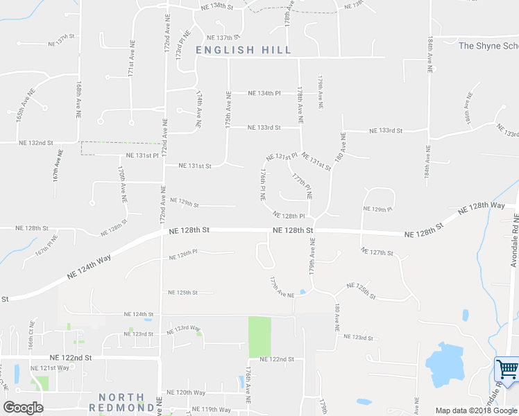 map of restaurants, bars, coffee shops, grocery stores, and more near 12843 176th Place Northeast in Redmond