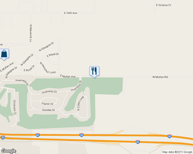 map of restaurants, bars, coffee shops, grocery stores, and more near 4276 West Mullan Avenue in Post Falls