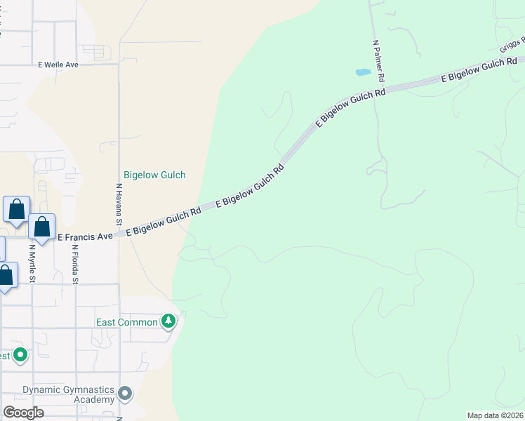 map of restaurants, bars, coffee shops, grocery stores, and more near 4707 East Bigelow Gulch Road in Spokane