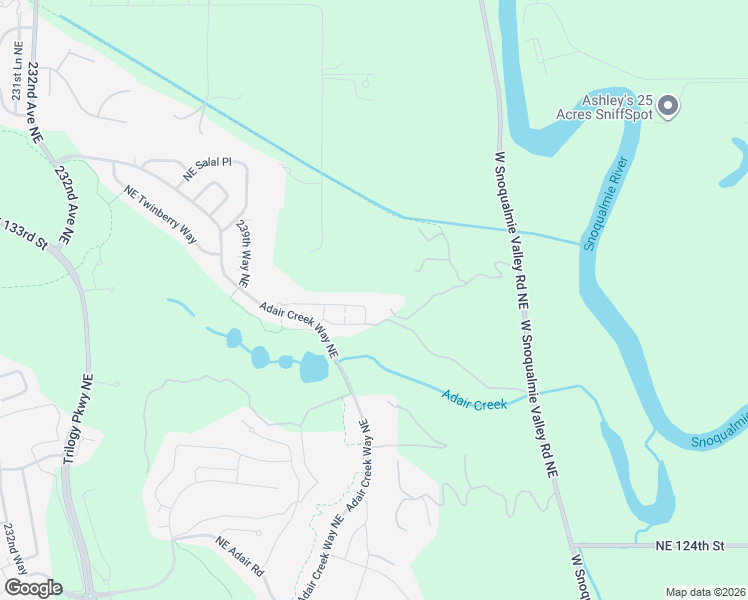 map of restaurants, bars, coffee shops, grocery stores, and more near 24270 Northeast 131st Terrace in Redmond