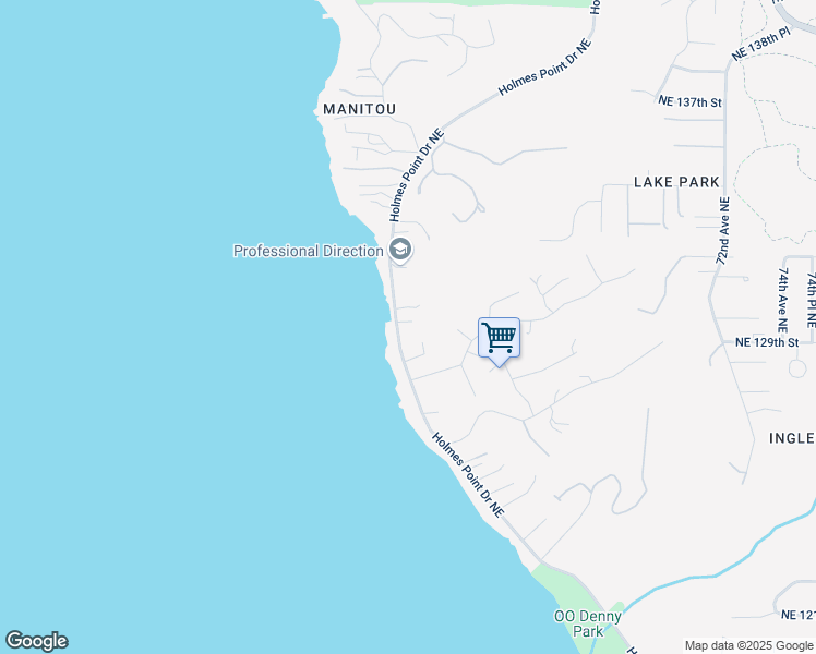 map of restaurants, bars, coffee shops, grocery stores, and more near 13020 Holmes Point Drive Northeast in Kirkland