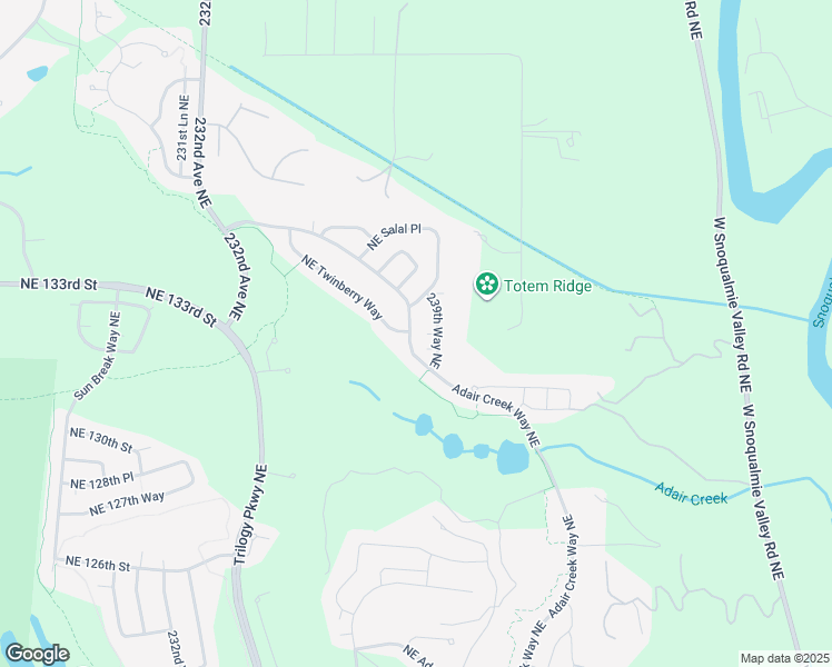 map of restaurants, bars, coffee shops, grocery stores, and more near 13244 Adair Creek Way Northeast in Redmond
