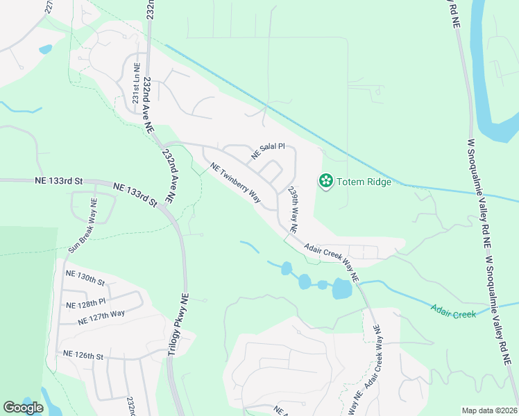map of restaurants, bars, coffee shops, grocery stores, and more near 23722 Northeast Twinberry Way in Redmond