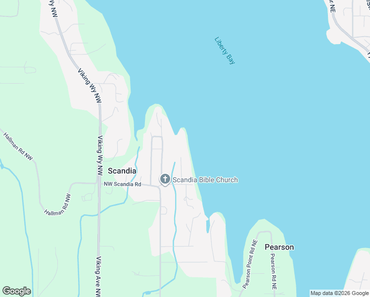 map of restaurants, bars, coffee shops, grocery stores, and more near 16870 Scandia Lane Northwest in Poulsbo