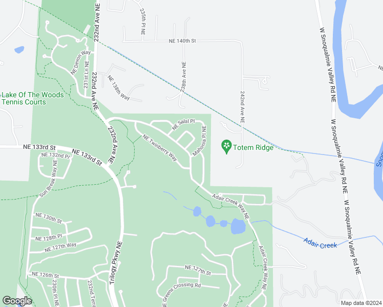 map of restaurants, bars, coffee shops, grocery stores, and more near 13327 Mahonia Place Northeast in Redmond