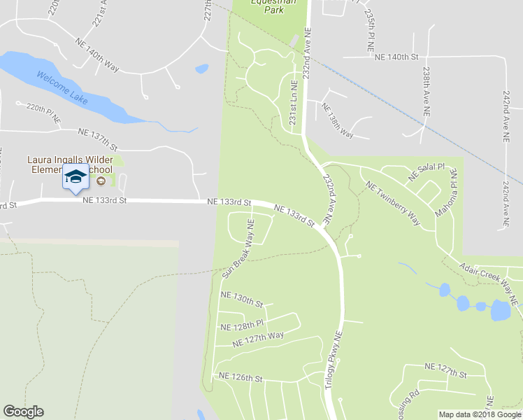 map of restaurants, bars, coffee shops, grocery stores, and more near 22920 Northeast 132nd Place in Redmond