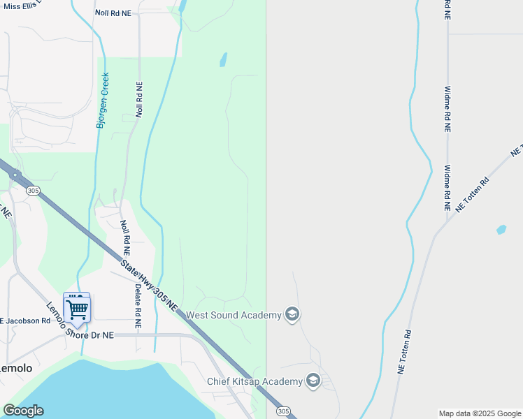 map of restaurants, bars, coffee shops, grocery stores, and more near 16780 Seminole Road Northeast in Poulsbo