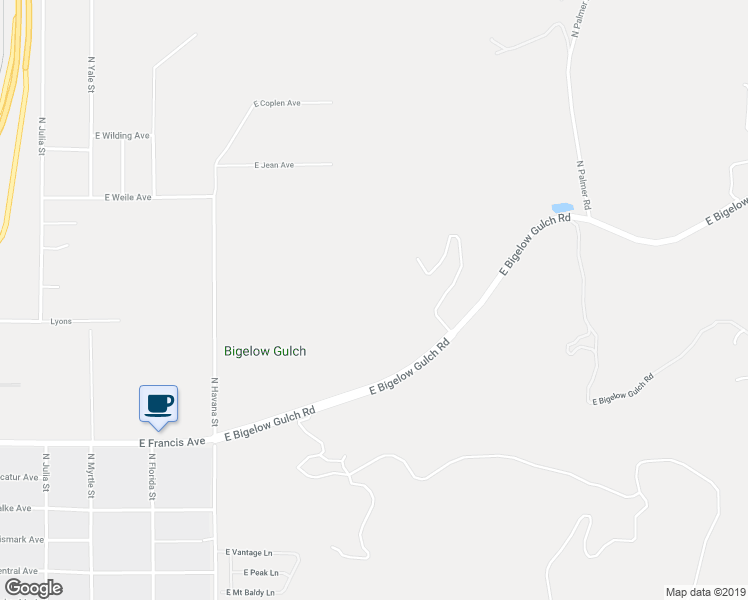 map of restaurants, bars, coffee shops, grocery stores, and more near 4707 East Bigelow Gulch Road in Spokane