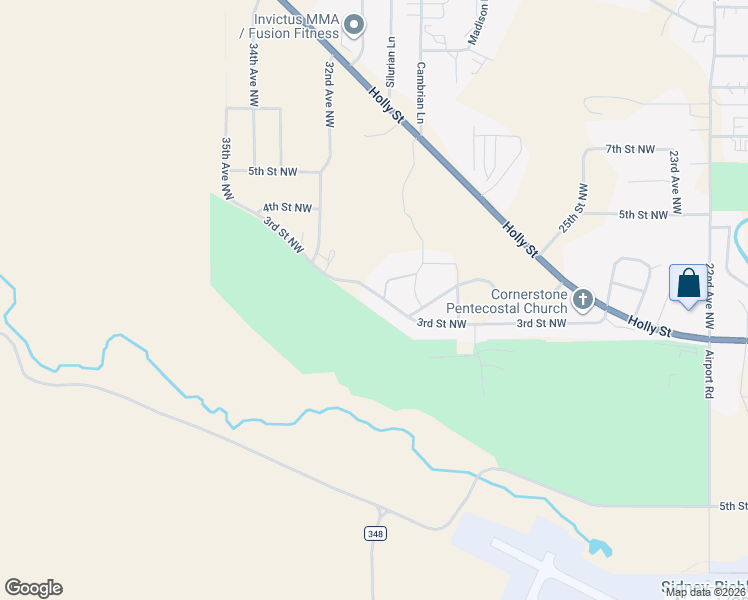 map of restaurants, bars, coffee shops, grocery stores, and more near 29th Avenue North in Sidney