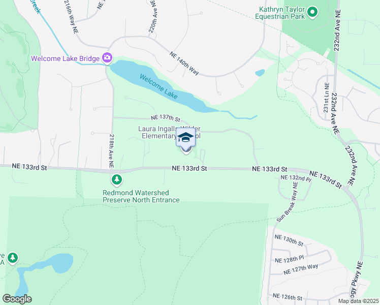map of restaurants, bars, coffee shops, grocery stores, and more near 22130 Northeast 133rd Street in Woodinville