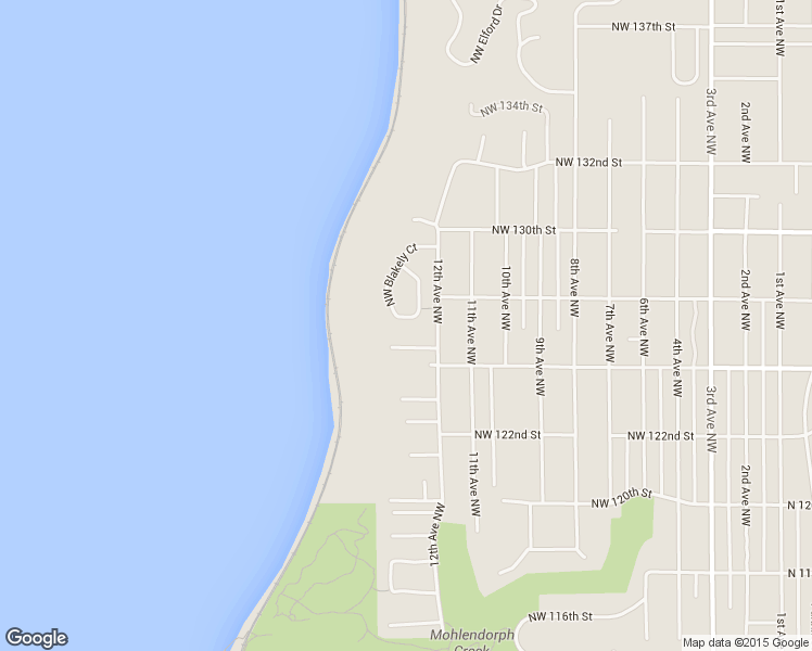 map of restaurants, bars, coffee shops, grocery stores, and more near 1298 Northwest Blakely Court in Seattle