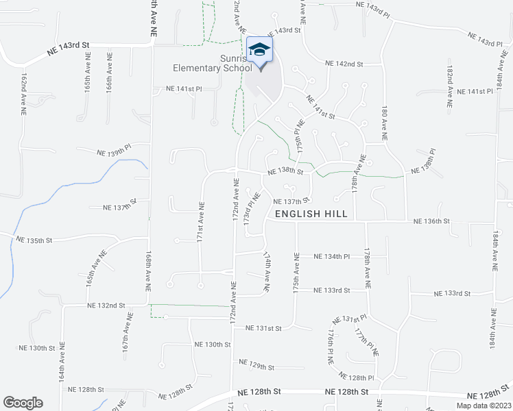 map of restaurants, bars, coffee shops, grocery stores, and more near 13620 173rd Place Northeast in Redmond