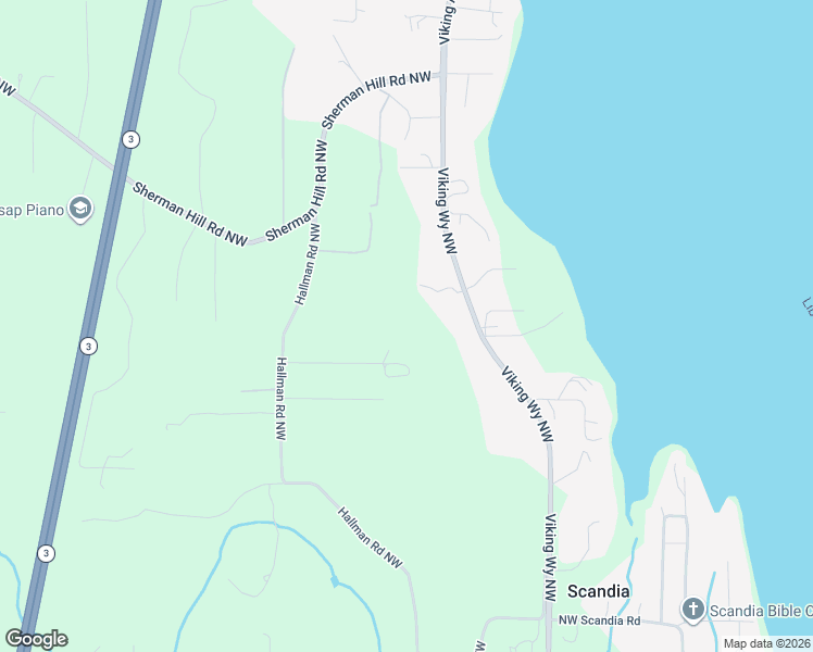 map of restaurants, bars, coffee shops, grocery stores, and more near 17670 Hallman Road Northwest in Poulsbo