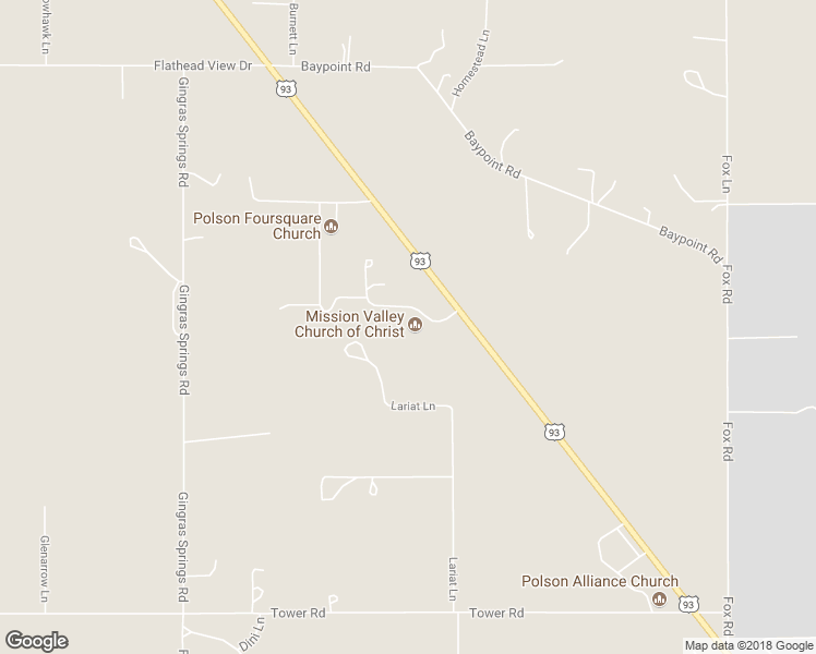map of restaurants, bars, coffee shops, grocery stores, and more near 151 Whitetail Drive in Polson