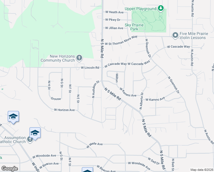 map of restaurants, bars, coffee shops, grocery stores, and more near 2809 West Abigail Avenue in Spokane
