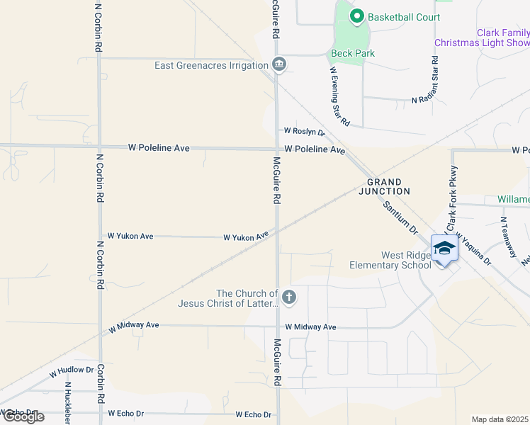 map of restaurants, bars, coffee shops, grocery stores, and more near 2177 North McGuire Road in Post Falls