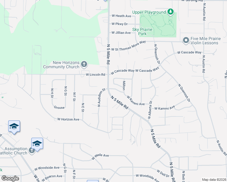 map of restaurants, bars, coffee shops, grocery stores, and more near 2809 West Abigail Avenue in Spokane