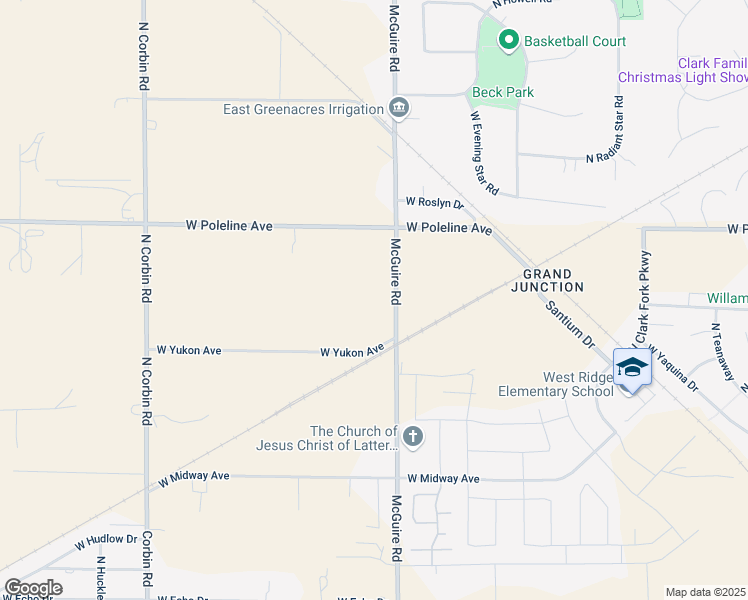 map of restaurants, bars, coffee shops, grocery stores, and more near 2177 McGuire Road in Post Falls