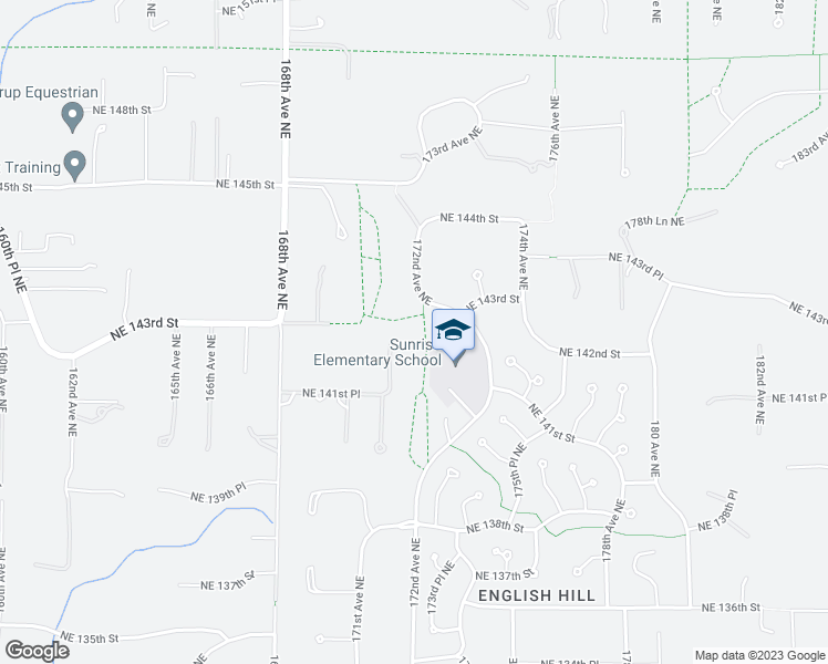 map of restaurants, bars, coffee shops, grocery stores, and more near 14160 171st Avenue Northeast in Woodinville