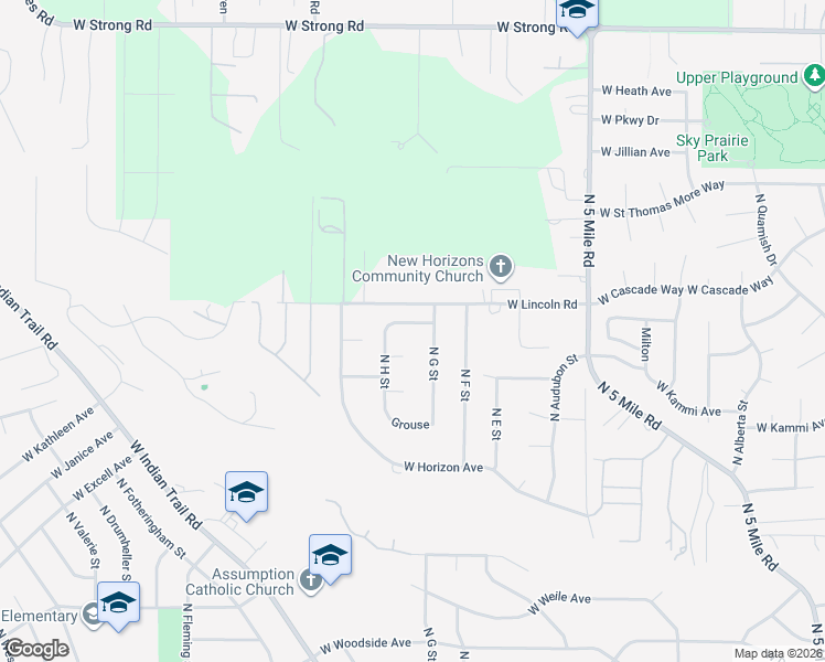 map of restaurants, bars, coffee shops, grocery stores, and more near 3409 West Mallard Avenue in Spokane