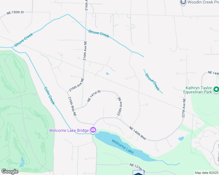 map of restaurants, bars, coffee shops, grocery stores, and more near 21909 Northeast 141st Street in Woodinville
