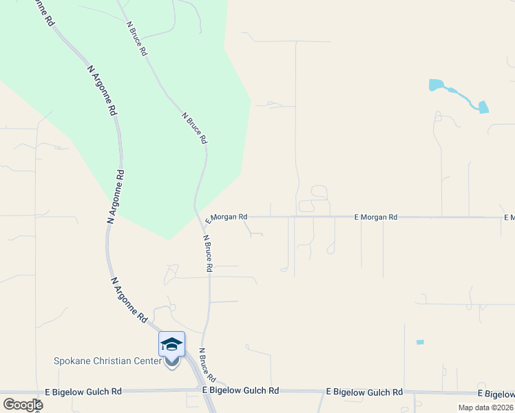 map of restaurants, bars, coffee shops, grocery stores, and more near 9307 East Morgan Road in Spokane