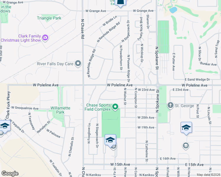 map of restaurants, bars, coffee shops, grocery stores, and more near 502 West Aster Court in Post Falls