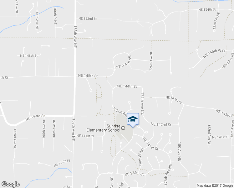 map of restaurants, bars, coffee shops, grocery stores, and more near 14350 172nd Avenue Northeast in Redmond