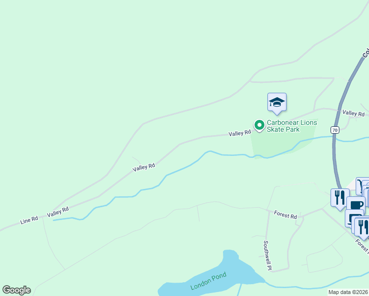 map of restaurants, bars, coffee shops, grocery stores, and more near 117 Valley Road in Victoria