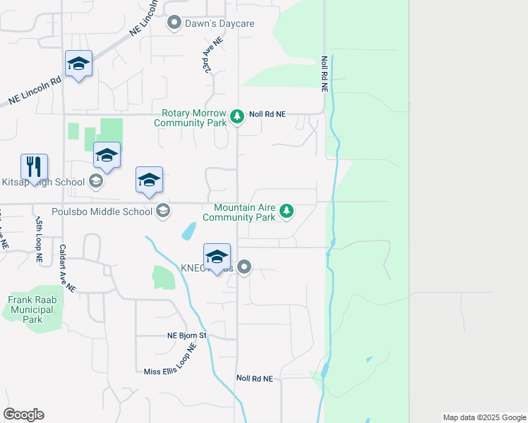 map of restaurants, bars, coffee shops, grocery stores, and more near 2416 NE Boulderstone Court in Poulsbo