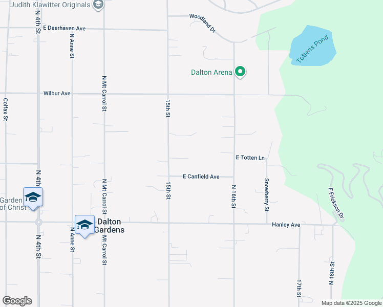 map of restaurants, bars, coffee shops, grocery stores, and more near 6800 North 15th Street in Dalton Gardens