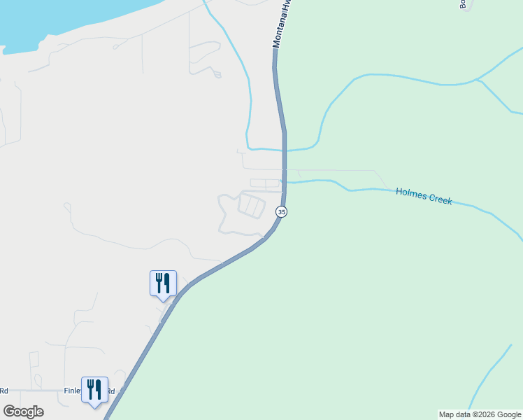 map of restaurants, bars, coffee shops, grocery stores, and more near 34599 Mount Highway 35 in Polson