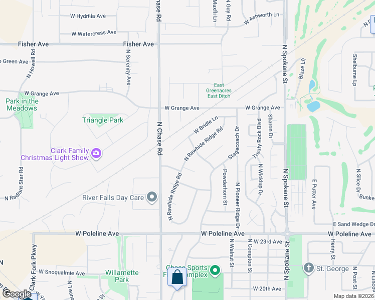 map of restaurants, bars, coffee shops, grocery stores, and more near 695 West Bridle Lane in Post Falls