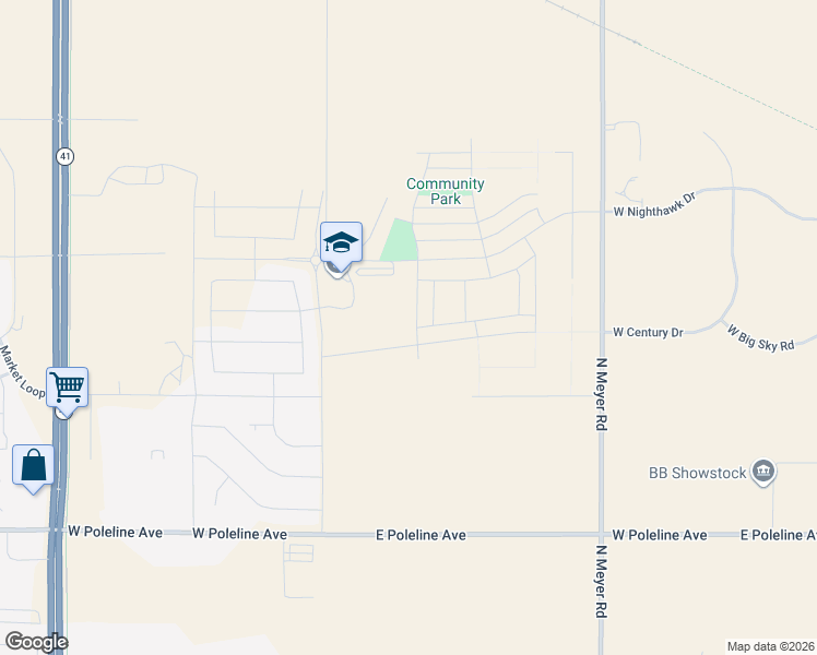 map of restaurants, bars, coffee shops, grocery stores, and more near 3281 North Meyer Road in Post Falls