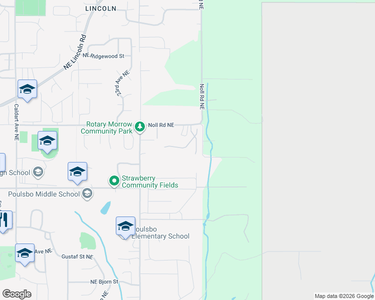 map of restaurants, bars, coffee shops, grocery stores, and more near 2465 Northeast Athlon Place in Poulsbo