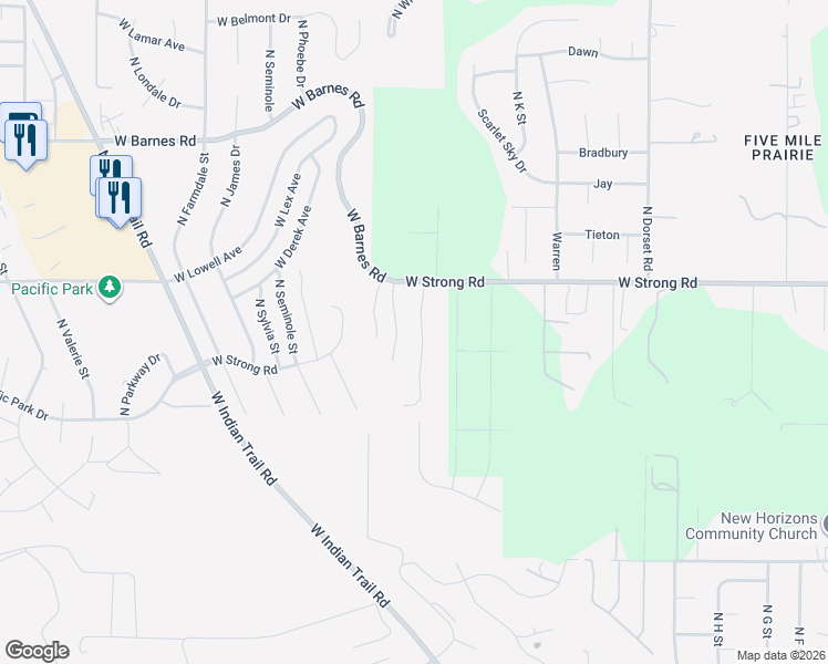 map of restaurants, bars, coffee shops, grocery stores, and more near 8509 North Upper Mayes Lane in Spokane