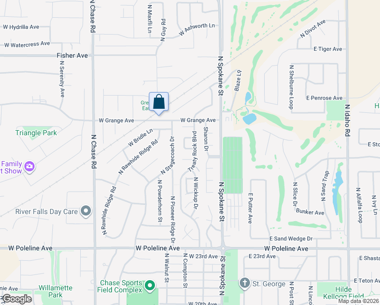 map of restaurants, bars, coffee shops, grocery stores, and more near 200 West Navaho Avenue in Post Falls