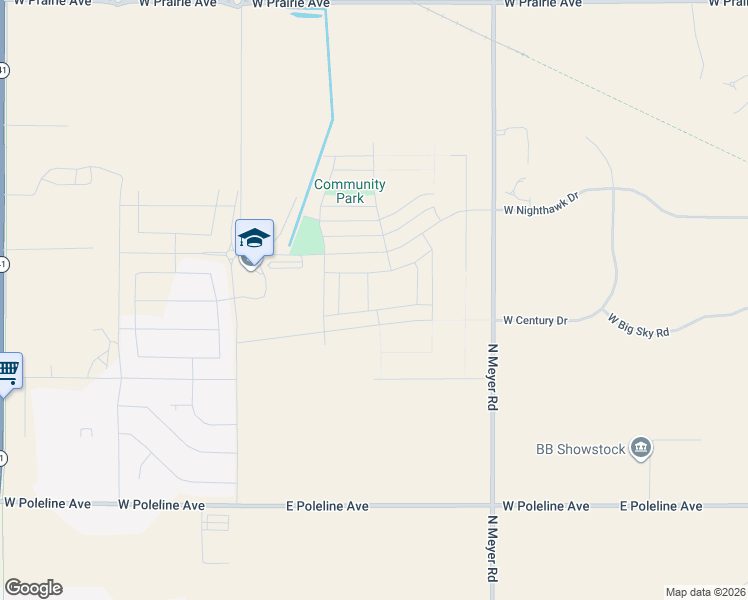 map of restaurants, bars, coffee shops, grocery stores, and more near 3281 North Meyer Road in Post Falls