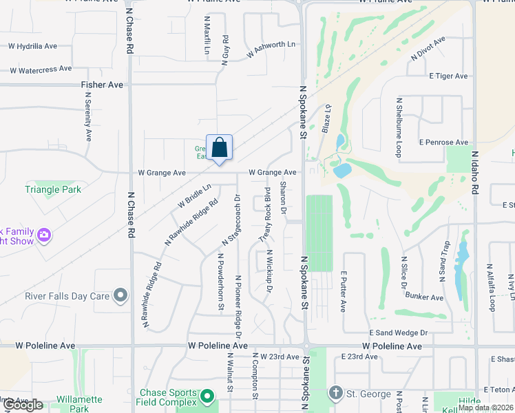 map of restaurants, bars, coffee shops, grocery stores, and more near 200 West Navaho Avenue in Post Falls
