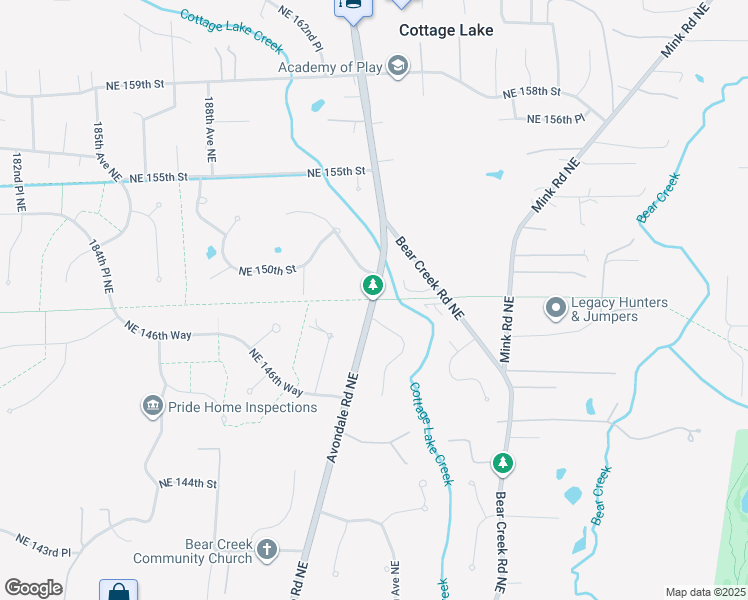 map of restaurants, bars, coffee shops, grocery stores, and more near Tolt Pipeline Trail in Woodinville
