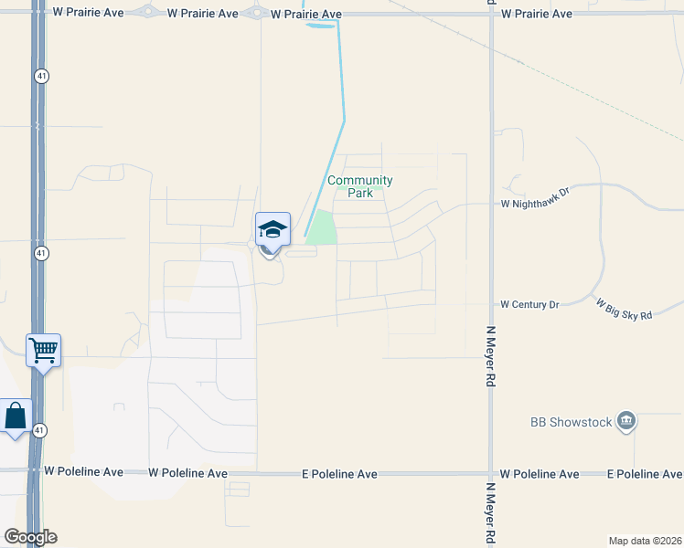 map of restaurants, bars, coffee shops, grocery stores, and more near 3281 North Meyer Road in Post Falls