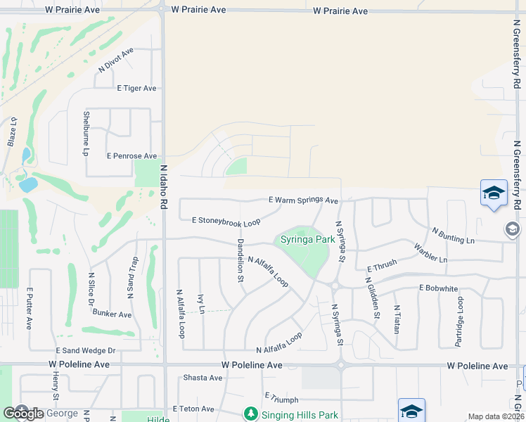map of restaurants, bars, coffee shops, grocery stores, and more near 1242 East Warm Springs Avenue in Post Falls