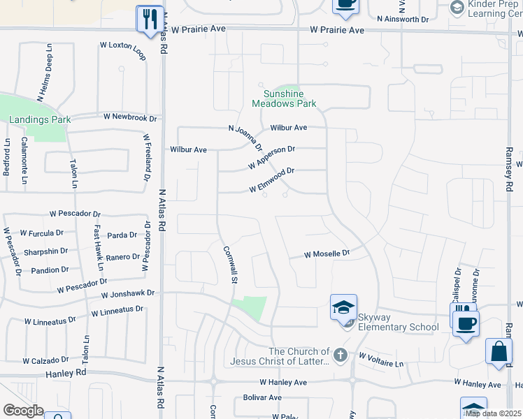 map of restaurants, bars, coffee shops, grocery stores, and more near 7252 North Freezeout Court in Coeur d'Alene