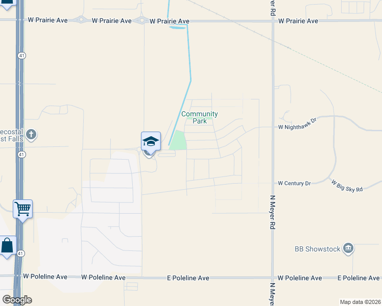 map of restaurants, bars, coffee shops, grocery stores, and more near 7204 West Prairie Avenue in Post Falls