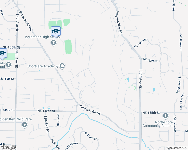 map of restaurants, bars, coffee shops, grocery stores, and more near 15020 93rd Place Northeast in Bothell