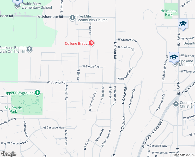 map of restaurants, bars, coffee shops, grocery stores, and more near in Spokane